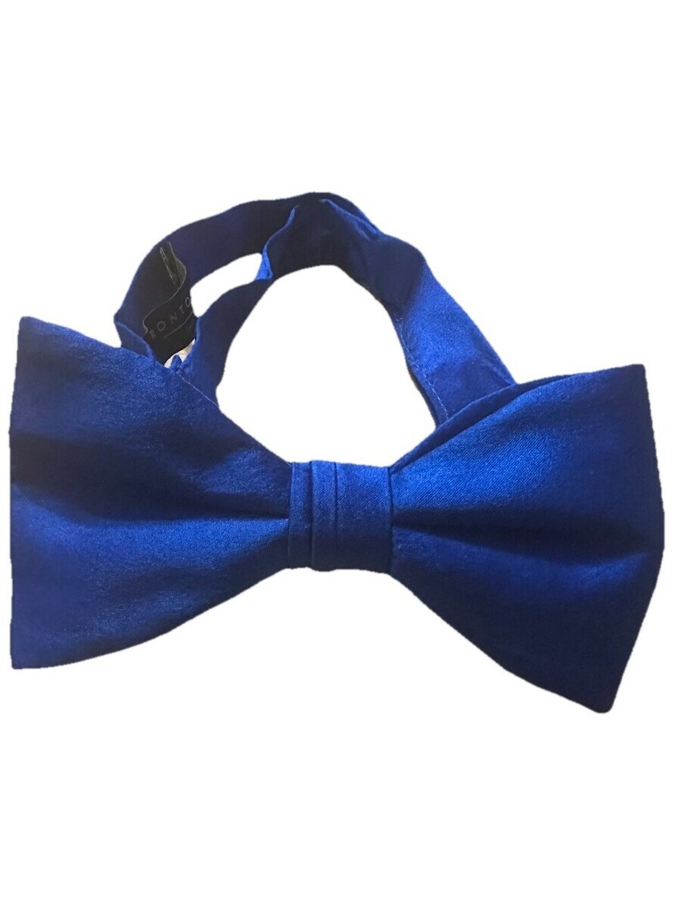 Pronto Uomo Silk Bow Tie Royal Blue Men’s Pre Tied Adjustable Clasp Orig $39.99